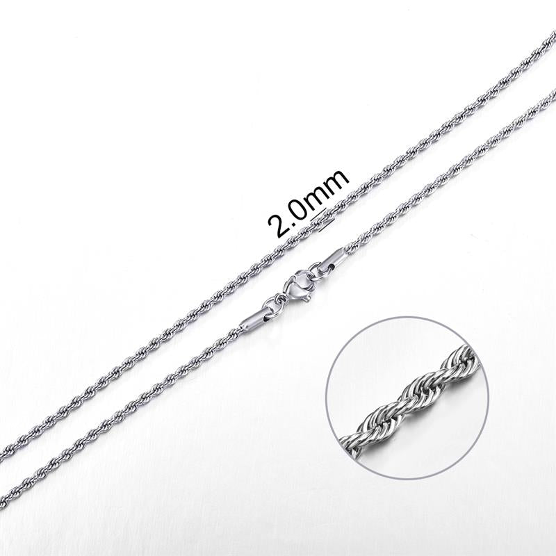 Steel Rope Chain - Silver Chains Canada π
